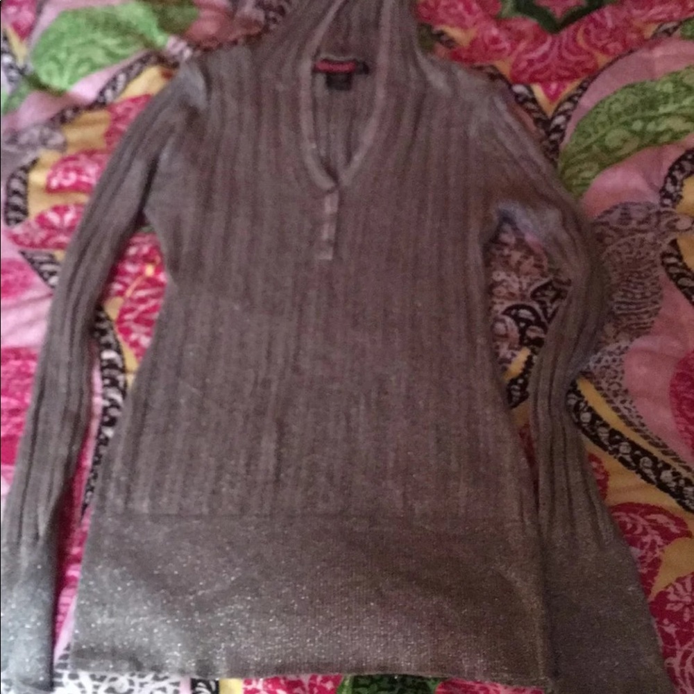 Adorable shimmer pullover sweater